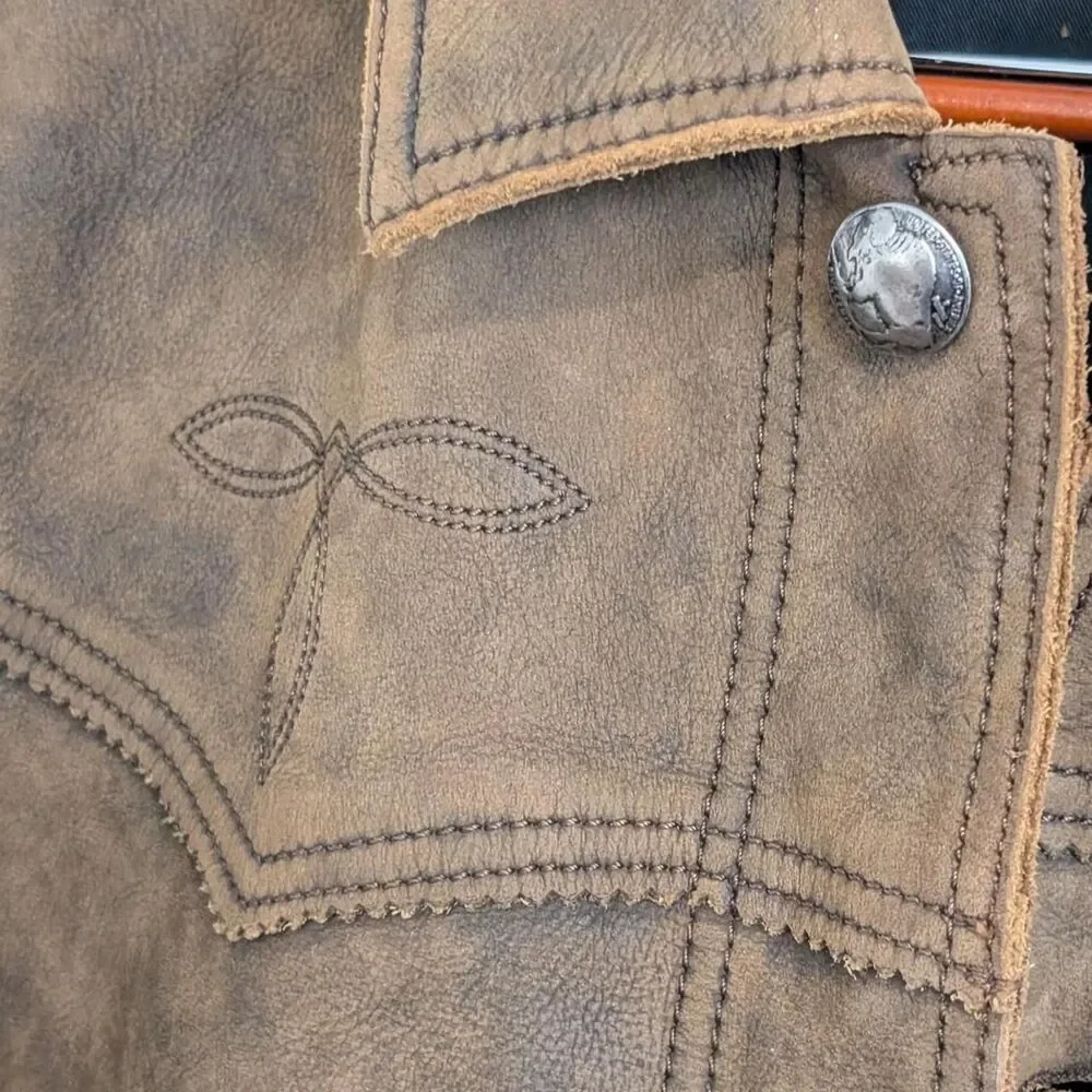 Roughout Rawhide Ranch Blouson Jacket with Stitching Details -- Men's S